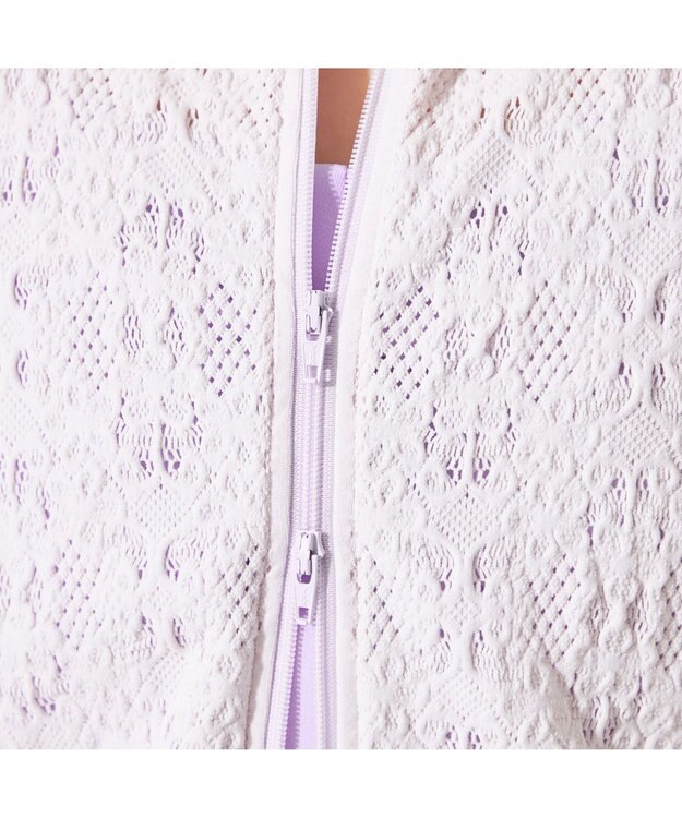 Chacott 【ノーソーイングニット】レーシーバレエニットベスト ライラック