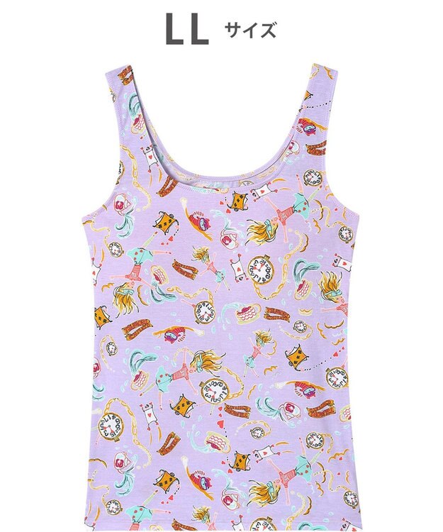 tsumori chisato SLEEP ツモリチサト インナー 綿混ベア天竺素材(身生地) パッド付き ノースリーブ タンクトップ レディース UCX565/ワコール パープル