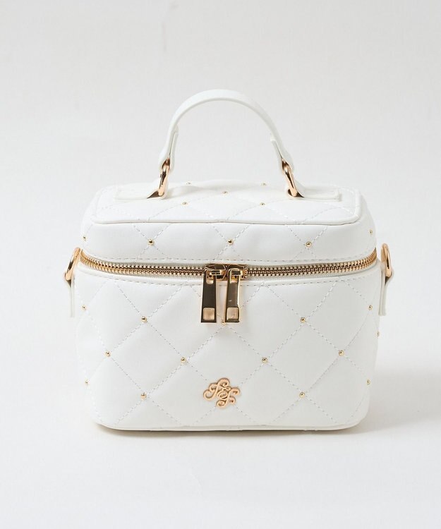 WEGO メタルパーツキルティングバニティショルダー ホワイト