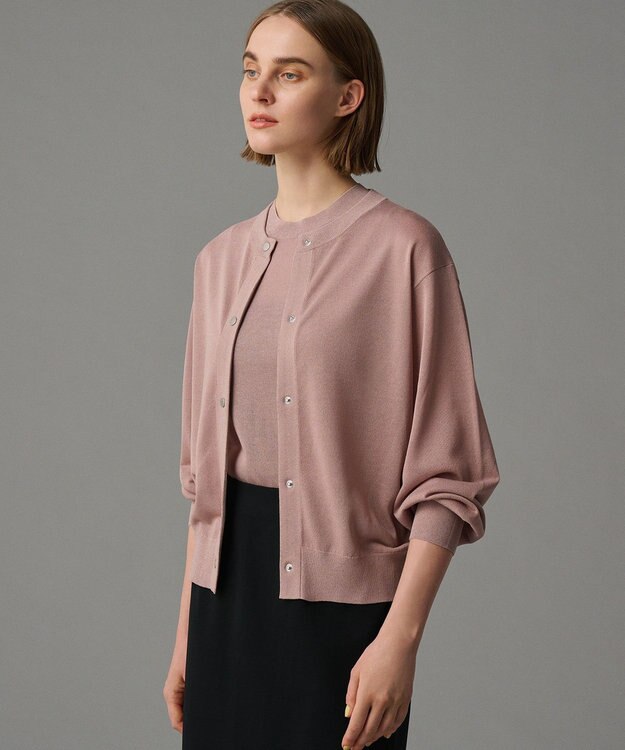 uncrave 【手洗い可】シアー ニットカーディガン（uncrave STANDARD） ピンク