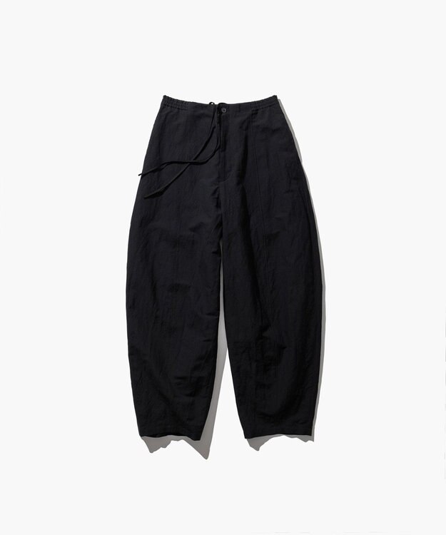 ATON CRISPY LINEN | イージーパンツ BLACK