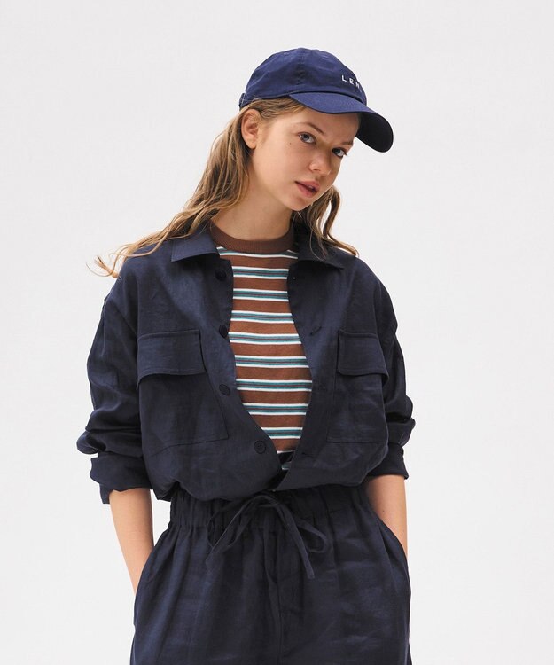 LENO LENO LOGO STONE WASH CAP《UNISEX》/ LENOロゴキャップ NAVY