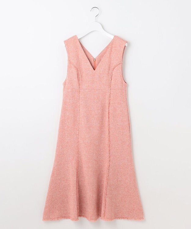 Feroux 【洗える】春ツイード ジャンパースカート ピンク系1