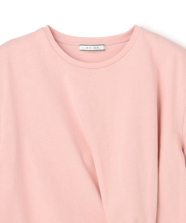 BEIGE， CERUSSITE / フォルムタック ドレープTシャツ Pink