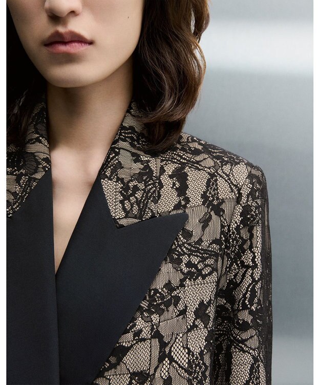 JOSEPH パッチワークレース　ダブルブレステッドジャケット Comet Combo