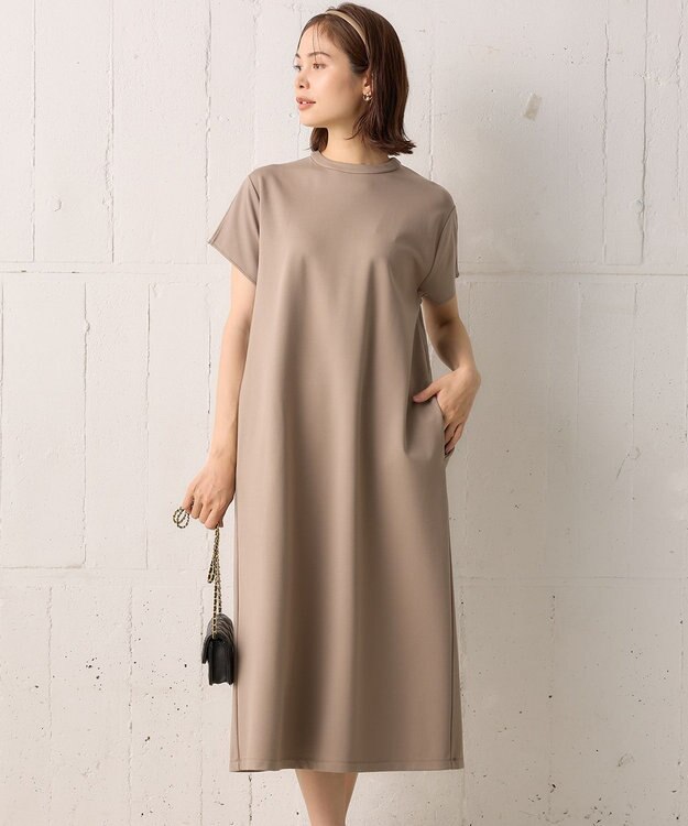 組曲 【WEB限定】バックギャザーＴワンピース ブラウン系