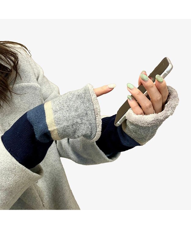 林八百吉商店 un chapeau アームウォーマー ネイビー