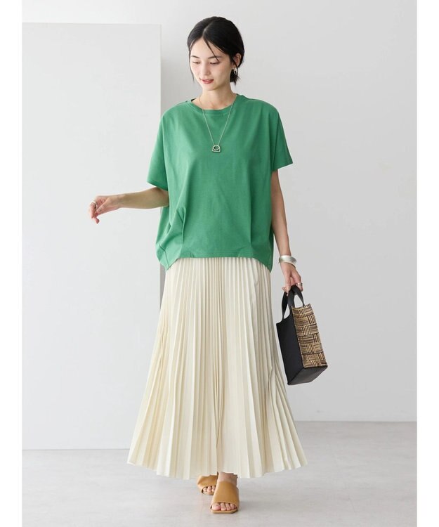 AMERICAN HOLIC 接触冷感裾タックカットプルオーバー Green