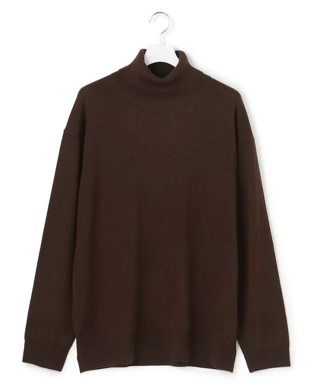 J.PRESS YORK STREET 【UNISEX】ハイゲージタートルネック ニット ダークブラウン系