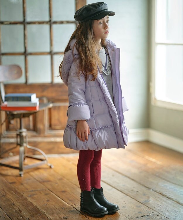 組曲 KIDS 【110-140cm】ロングダウンコート ラベンダー系