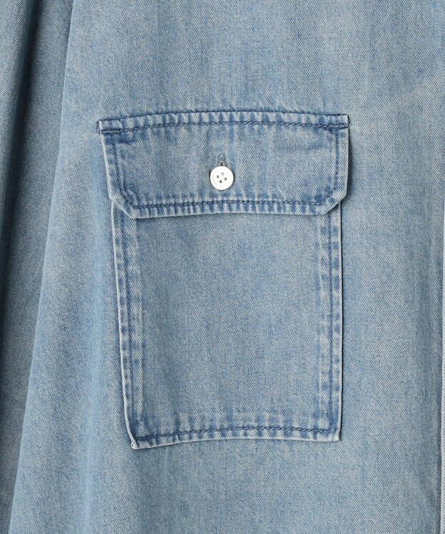 23区 L 【SLOW/一部店舗限定】2WAY ダンガリー シャツ スカイブルー系