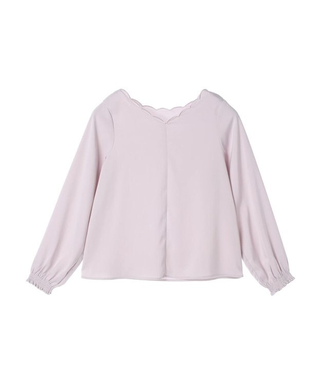 earth music&ecology スカラップブラウス Pink