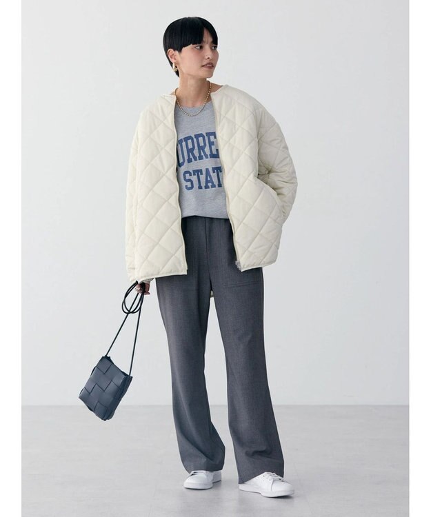 AMERICAN HOLIC 軽ポカリバーシブルキルティングコート Ivory