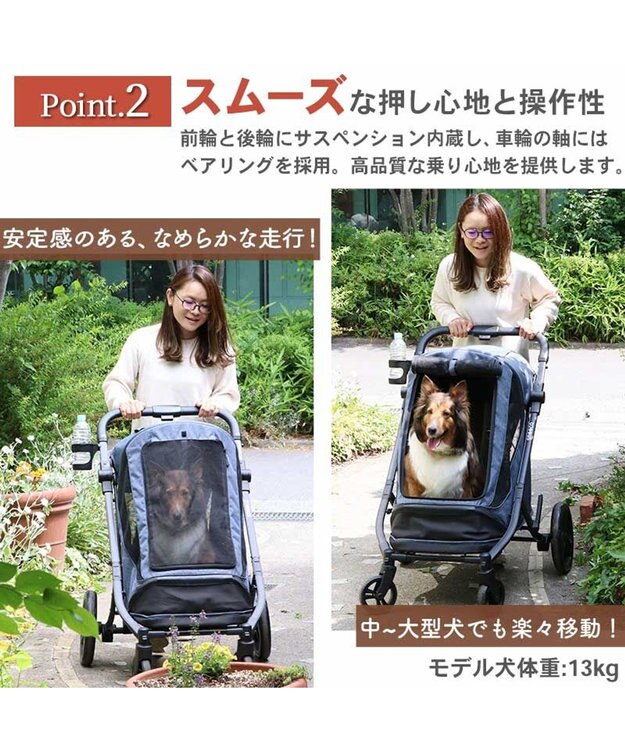 PET PARADISE smooca ラージ ペットカート 《デニム調》 -