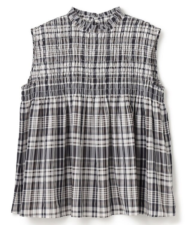 UNFILO 【WEB限定】シアーシャーリングブラウス マドラスチェック