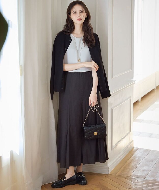 23区 S 【SLOW/一部店舗限定】コットンシルク ニットブルゾン ブラック系