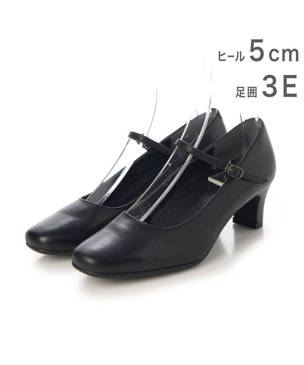 ing <ing>【3E】スクエアトゥパンプス ブラック