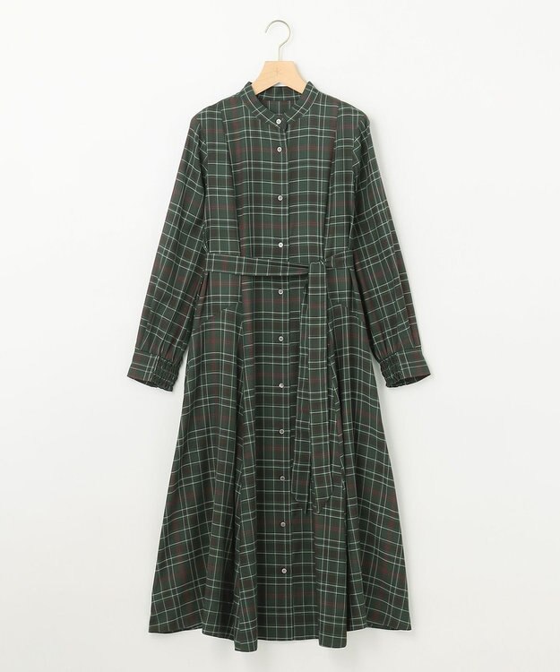 組曲 L シアーツイルチェック ワンピース グリーン系9