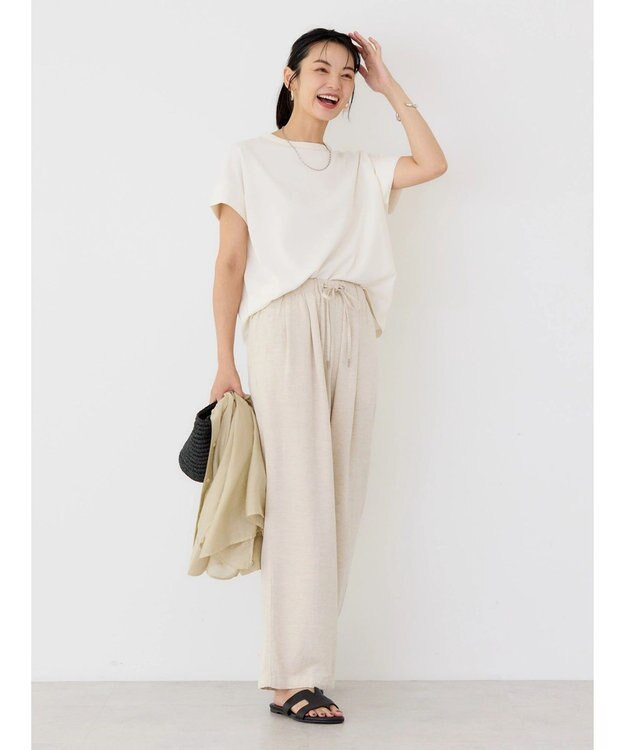 AMERICAN HOLIC 接触冷感ショートスリーブカットプルオーバー Ivory