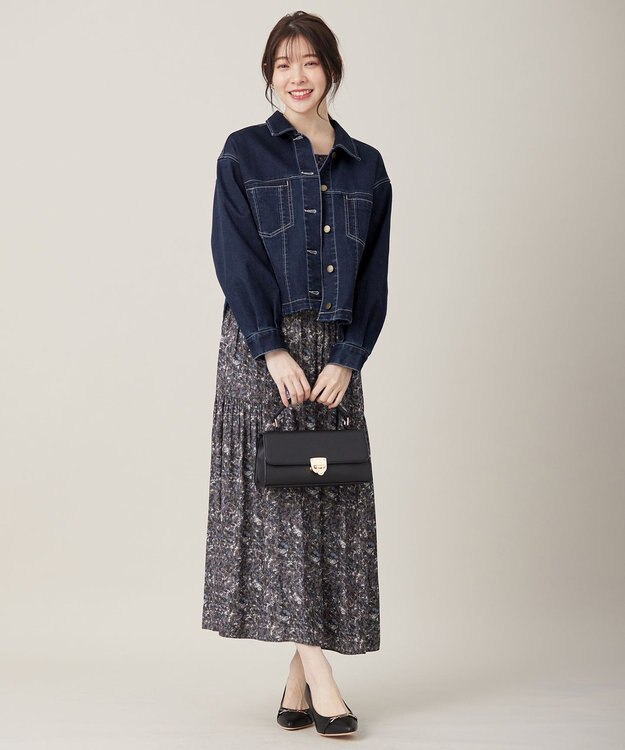 ANY SIS 【洗える】ストレッチライトデニム ジャケット インディゴ