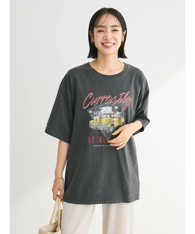 Green Parks ウ゛ィンテージカーロゴチュニック Charcoal Gray