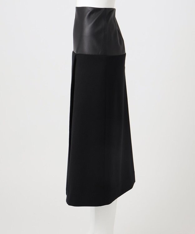 23区 【エステータ】レザードッキング スカート ブラック系