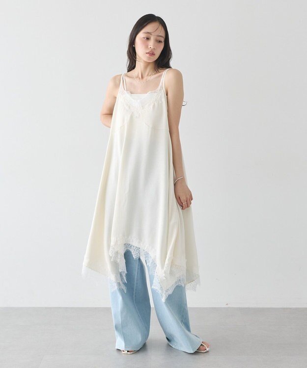 earth music&ecology レースキャミワンピース Off White