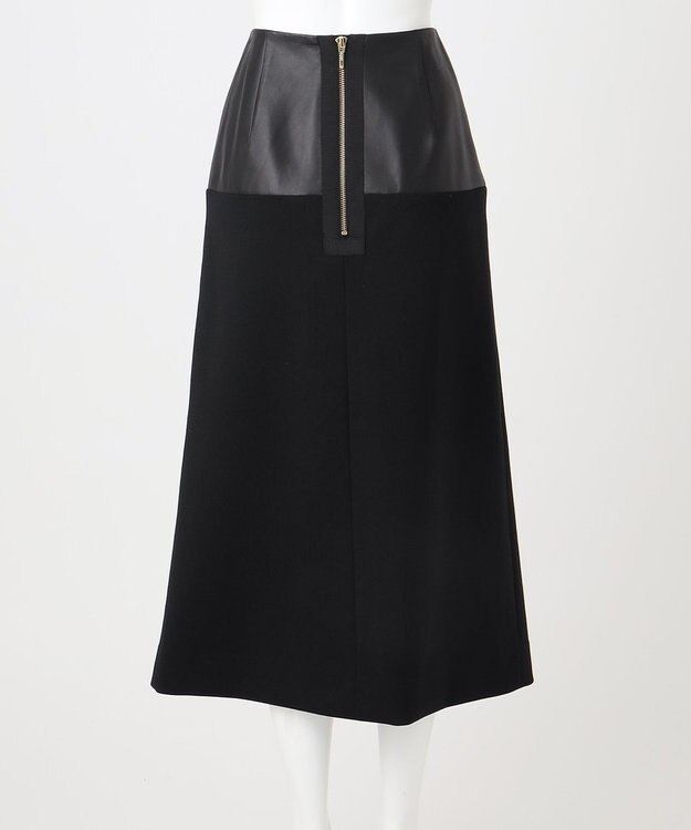 23区 【エステータ】レザードッキング スカート ブラック系