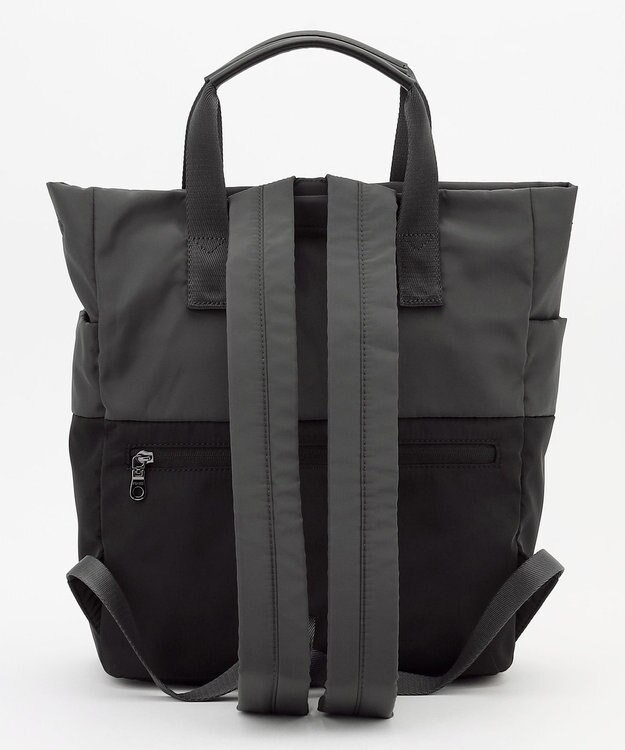 Y'SACCS ドローストリング コンビカラーリュックサック ダークグレー