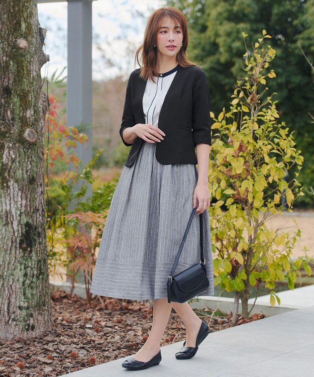 Tiaclasse L カラーレスサマージャケット ブラック