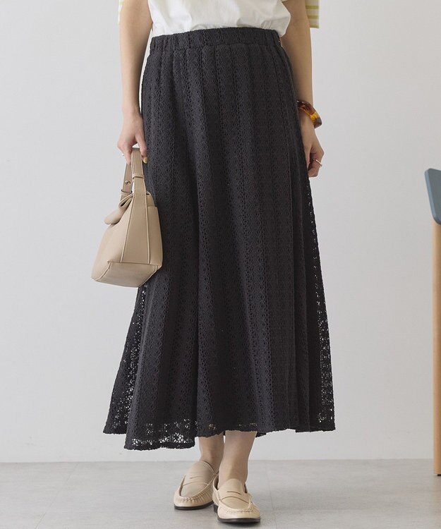 AMERICAN HOLIC レースロングマーメイドスカート Black