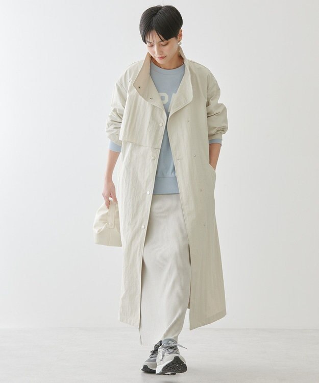 AMERICAN HOLIC スタンドカラーコート Light Beige