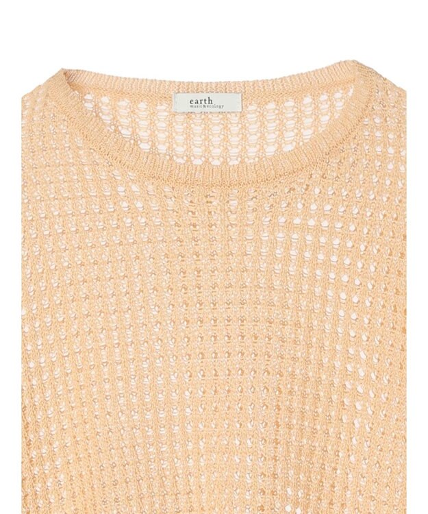 earth music&ecology レーシーニットプルオーバー Orange