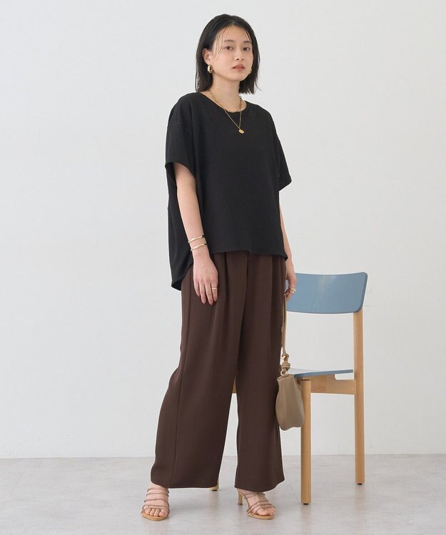 AMERICAN HOLIC サッカーコクーンブラウス Black