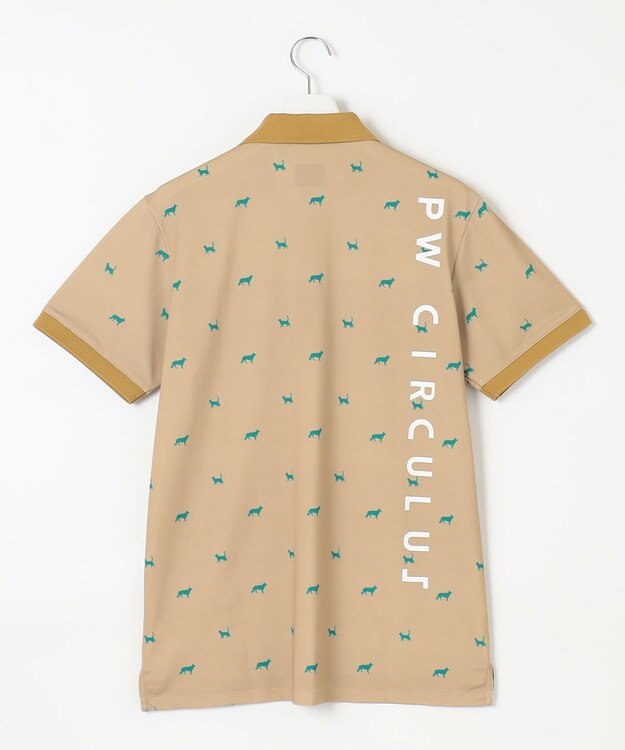 PW CIRCULUS 【MEN】【ストレッチ】アニマルプリント カノコ ポロシャツ ベージュ系5
