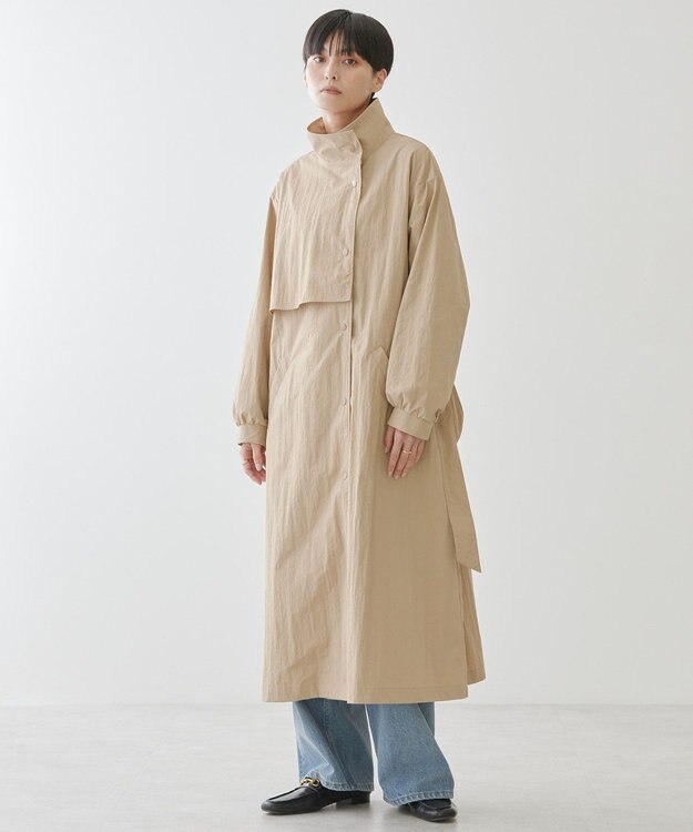 AMERICAN HOLIC スタンドカラーコート Beige