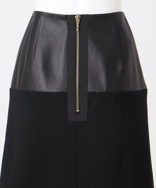 23区 【エステータ】レザードッキング スカート ブラック系