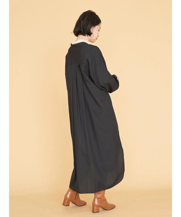 AMERICAN HOLIC イージーケアＷポケットシャツワンピース Black