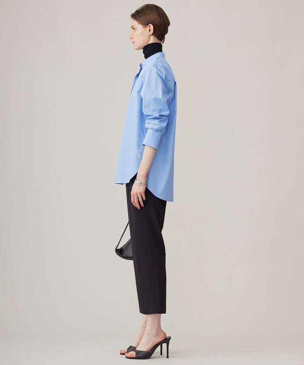 ICB 【洗える】ウール2WAYストレッチ ドロストパンツ ブラック系