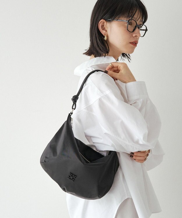 russet 【2025AW新作】クラウズナイロン ラウンド2WAYショルダーバッグ(CE-1621) Black