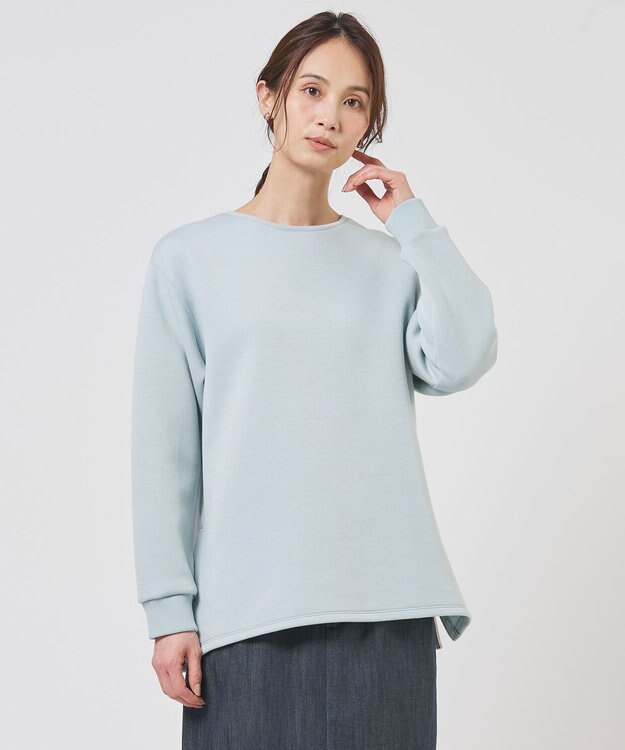 J.PRESS LADIES S ダンボールジャージー プルオーバー カットソー スモーキーミント系