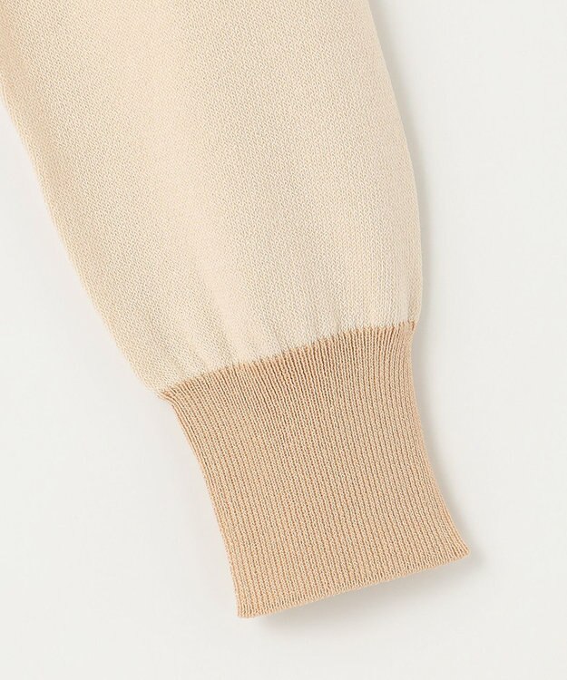 Feroux バイカラー カーディガン アイボリー系1