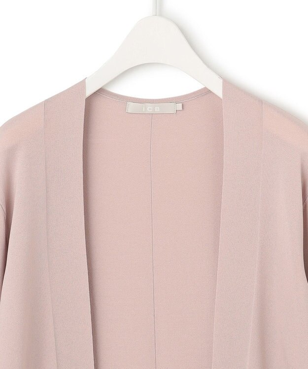 ICB 【WEB限定カラーあり】 シンセティックハイゲージ ロングカーディガン ピンク系［WEB限定］