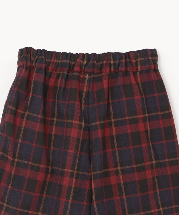 ANY KIDS チェック柄 プリーツ キュロット 赤系チェック