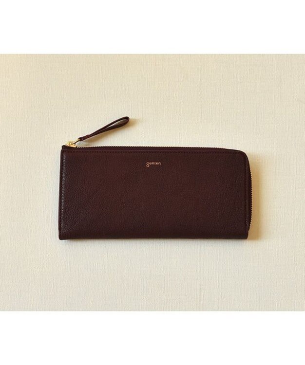 genten フレスコ　Ｌファスナー長財布 カシス