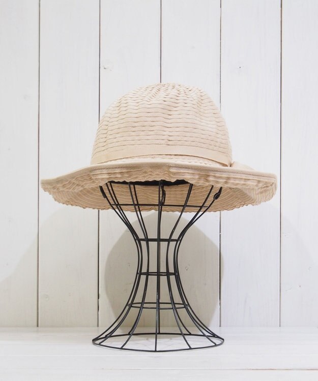 石田製帽 〈25SS新作〉グログランリボン ソフトハット ベージュ