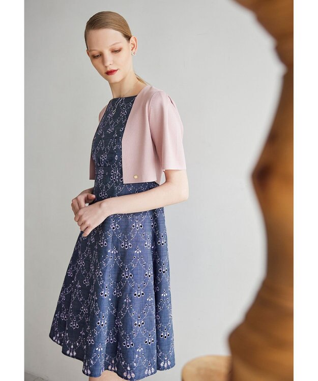 TOCCA 【洗える】PEACOCK TAIL LACE ドレス ライラック系7