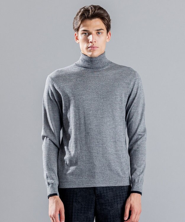 JOSEPH HOMME エッセンシャルメリノ　タートルネック ライトグレー系