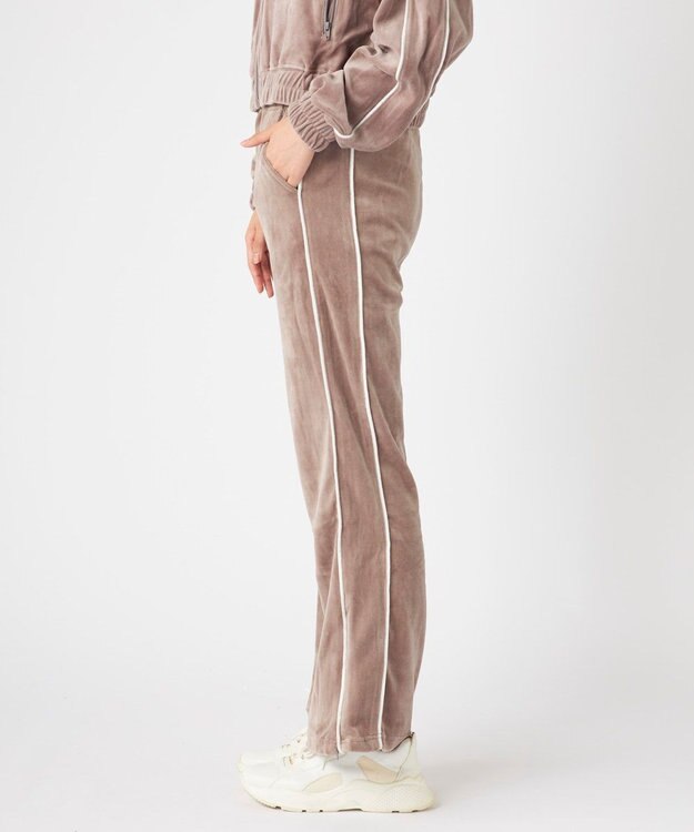 OP／FILA 【Kappa】ボックスシルエット ベロアトラックパンツ グレー