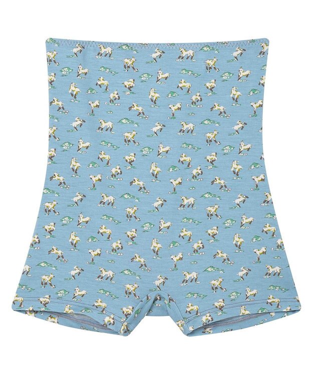 une nana cool ハラマキ付きショーツ MADE WITH LIBERTY FABRIC グレイッシュブルー